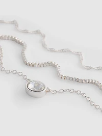 Layered-Chain Pendant Necklace