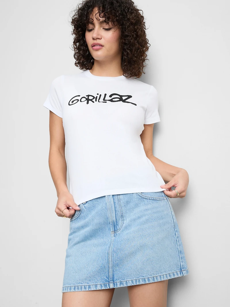 Gorillaz Longline Graphic Baby Tee