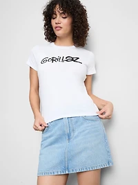 Gorillaz Longline Graphic Baby Tee