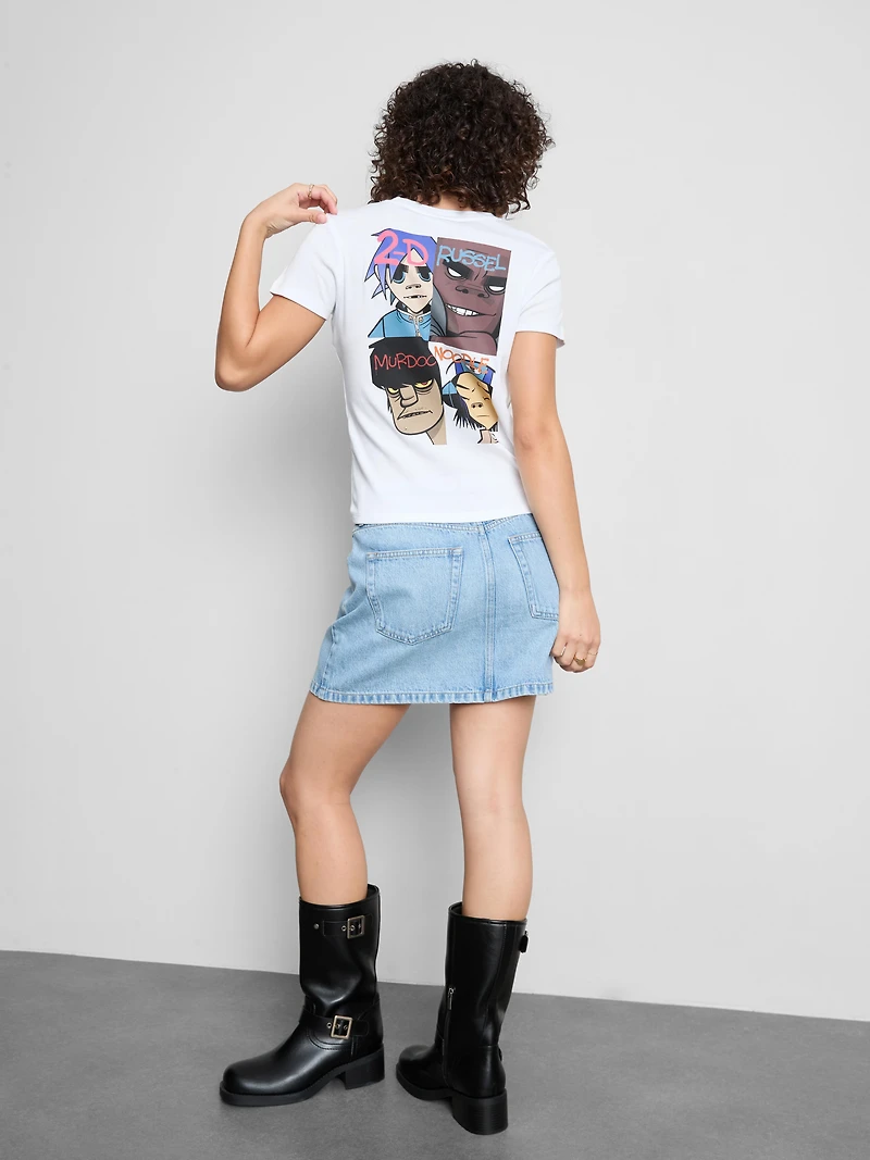 Gorillaz Longline Graphic Baby Tee