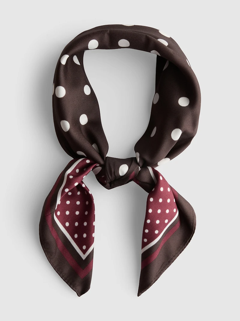 White Polka Dot Scarf