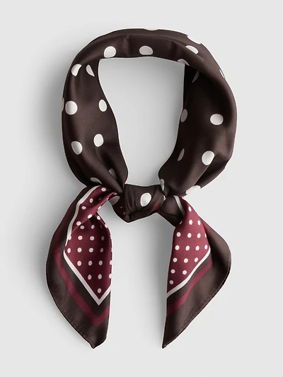 White Polka Dot Scarf
