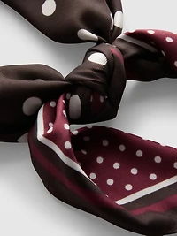 White Polka Dot Scarf