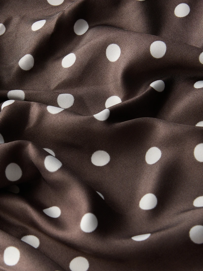 White Polka Dot Scarf