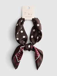 White Polka Dot Scarf