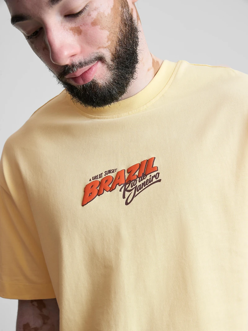 Pure Cotton Brazil Graphic T-Shirt