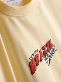 Pure Cotton Brazil Graphic T-Shirt