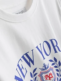 New York Crest Pure Cotton T-Shirt