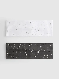 2pk Star-Embellished Wide Headbands