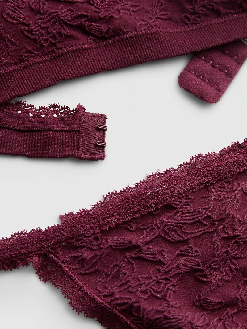 Seamless Jacquard Triangle Lingerie Set