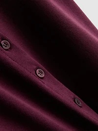 Cotton Rich Button-Up T-Shirt