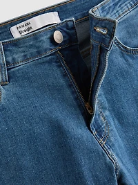 Mid Rise Straight Leg Jeans
