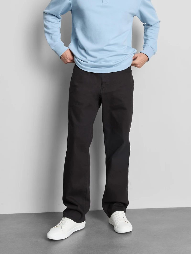 Mid-Rise Straight Leg Jeans