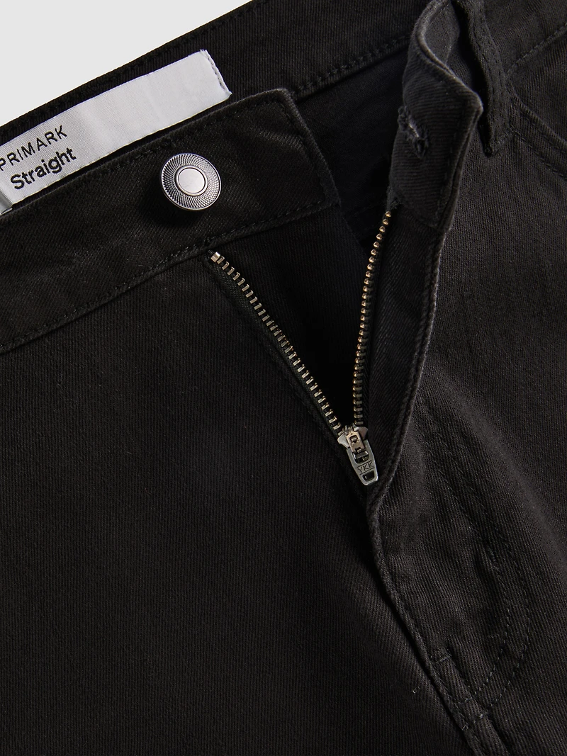 Mid-Rise Straight Leg Jeans