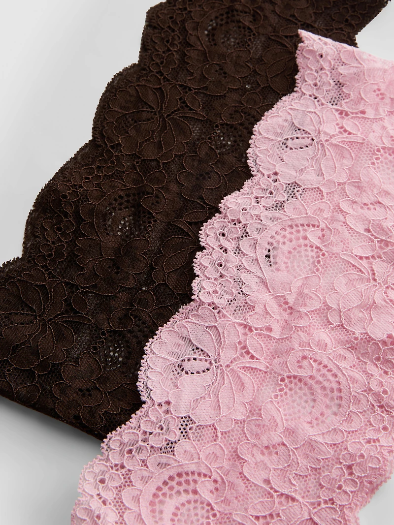 2pk Lace Bandeau Bras