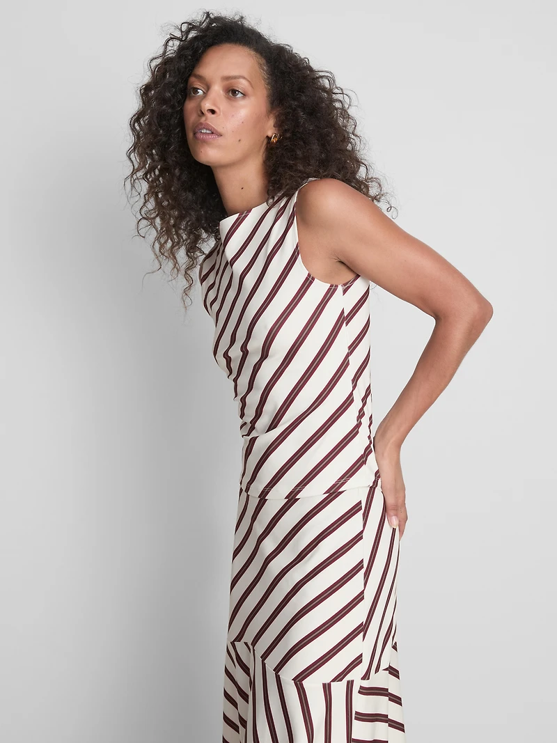 Stripe Boat Neck Tank