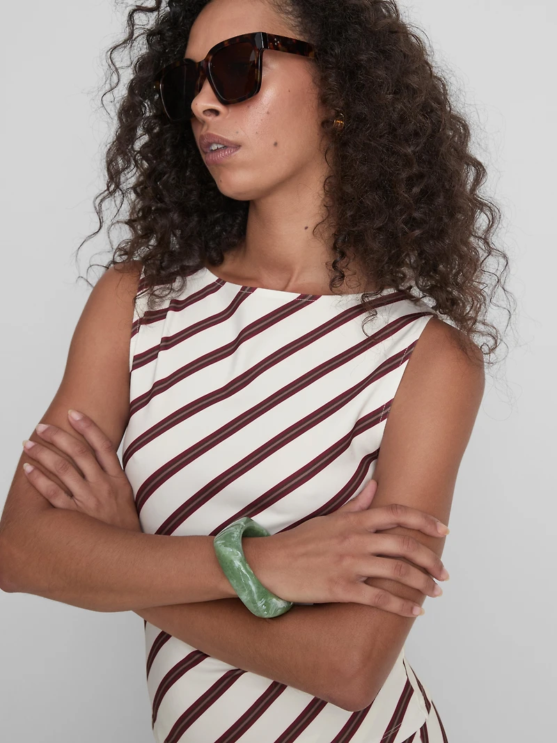 Stripe Boat Neck Tank