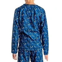 Juniors' [3-16] Velvet Fleece Print Crew Top