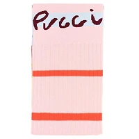 Women's Ribbed Cashmere Colourblock Logo Scarf