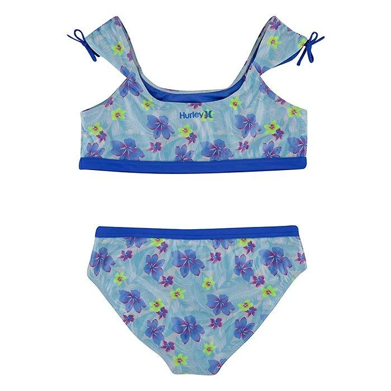 Junior Girls' [7-16] Floral Cap Sleeve Two-Piece Bikini
