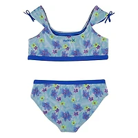 Junior Girls' [7-16] Floral Cap Sleeve Two-Piece Bikini