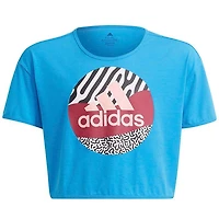 Junior Girls' [8-16] AEROREADY Power Training Cropped Logo T-Shirt
