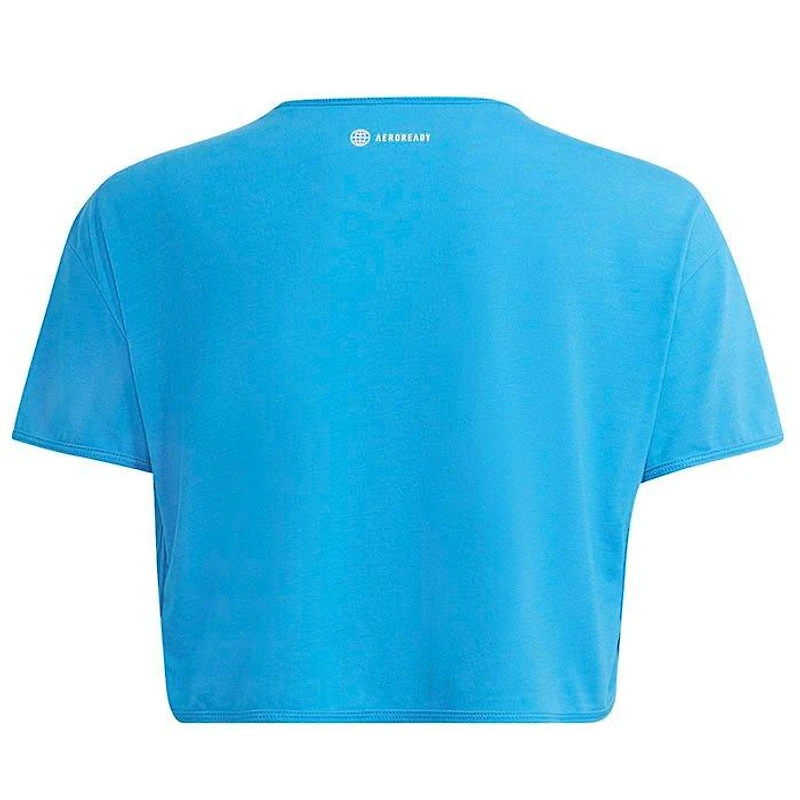 Junior Girls' [8-16] AEROREADY Power Training Cropped Logo T-Shirt