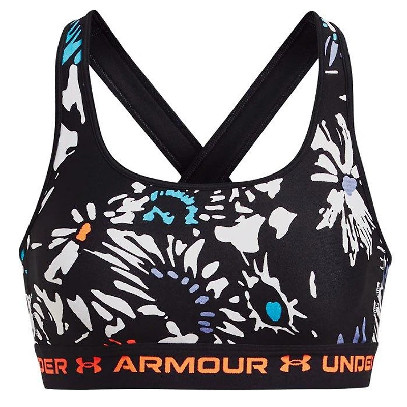 Women's Armour® Mid Crossback Printed Sports Bra