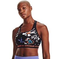 Women's Armour® Mid Crossback Printed Sports Bra