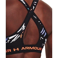 Women's Armour® Mid Crossback Printed Sports Bra