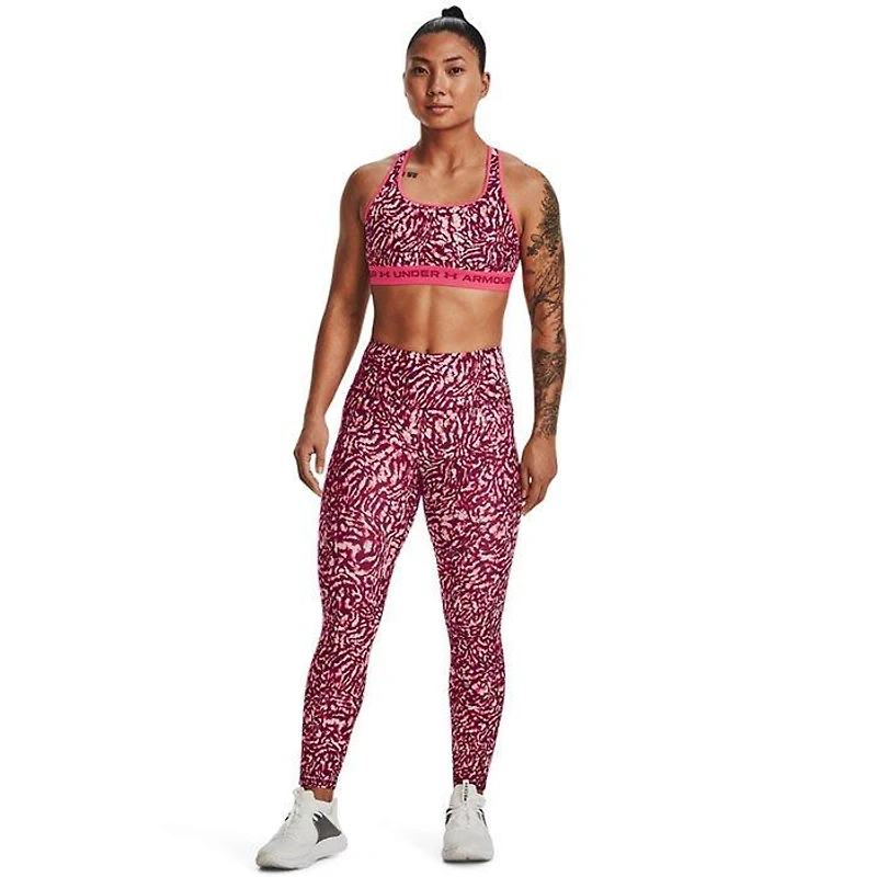 Women's HeatGear® Armour No-Slip Waistband Printed Ankle Legging