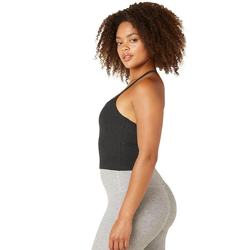 Women's Spacedye Slim Racerback Cropped Tank Top