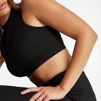 Women's Ribbed Mock Neck Bra Top