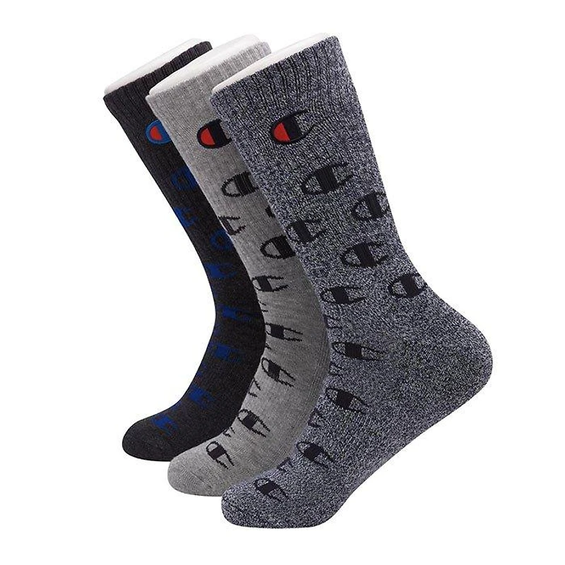 Unisex Allover Logo Crew Sock (3 Pack)