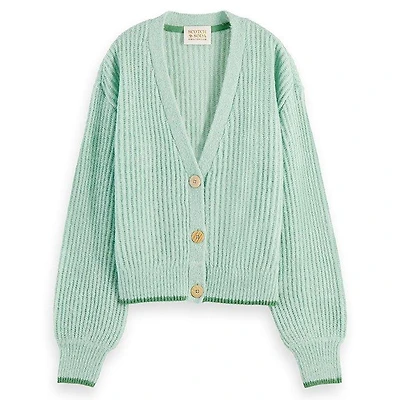 Women's Fuzzy Knit Boxy Cardigan