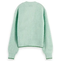 Women's Fuzzy Knit Boxy Cardigan