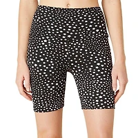 Women's Jacquard High Waist Biker Short