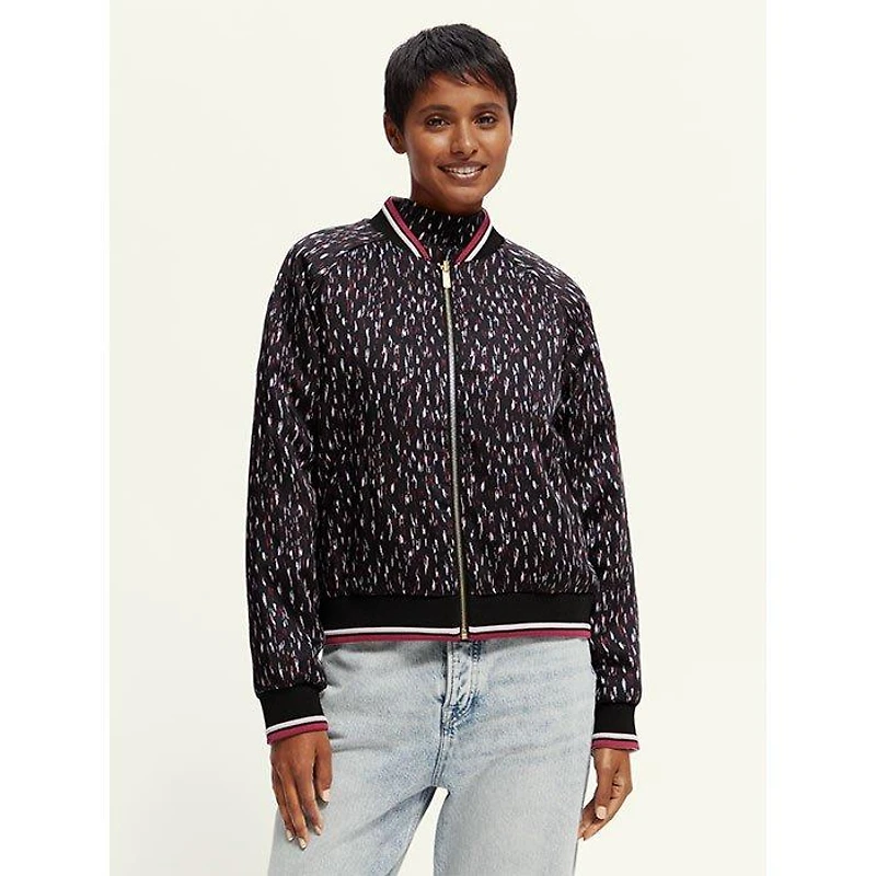 Women's Printed Reversible Padded Bomber Jacket
