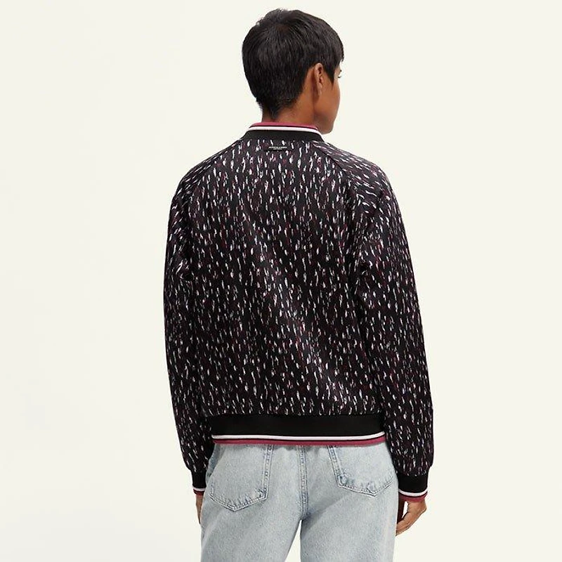Women's Printed Reversible Padded Bomber Jacket