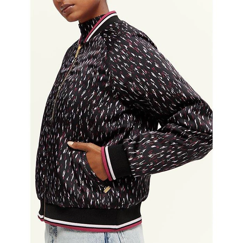 Women's Printed Reversible Padded Bomber Jacket