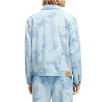 Men's Tie-Dye Denim Trucker Jacket