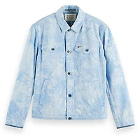 Men's Tie-Dye Denim Trucker Jacket
