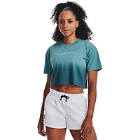 Women's Branded Dip-Dye Crop T-Shirt