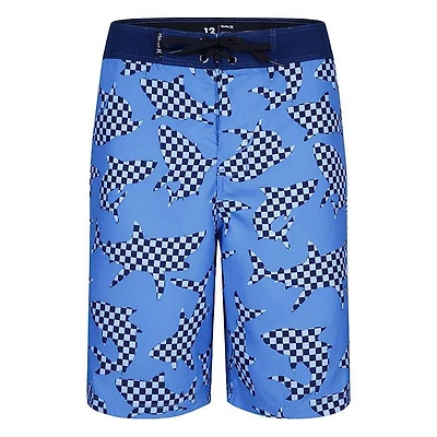 Junior Boys' [8-16] Shark Check Boardshort