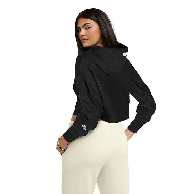 Women's Reverse Weave® French Terry Crop Curve Hem Hoodie