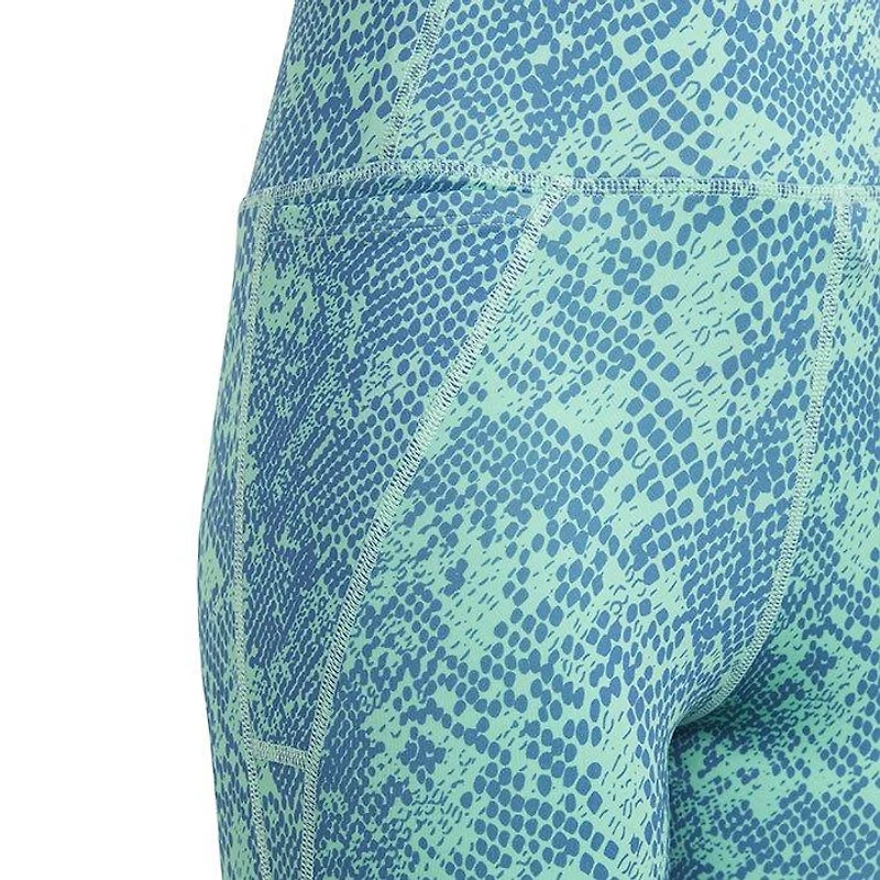 Junior Girls' [8-16] AEROREADY Animal Print Optime 7/8 High Rise Pocket Legging