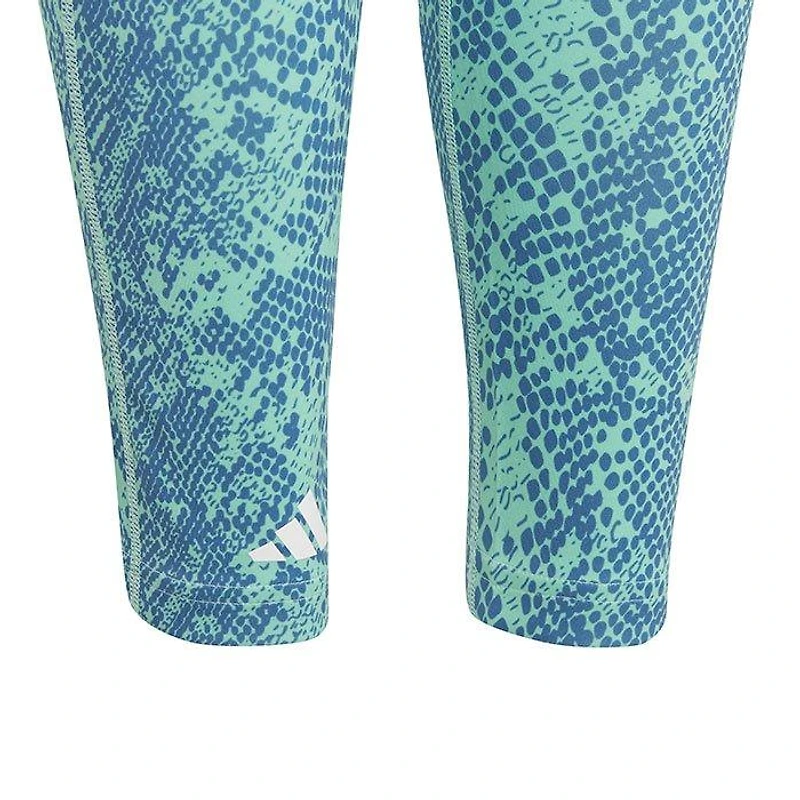 Junior Girls' [8-16] AEROREADY Animal Print Optime 7/8 High Rise Pocket Legging