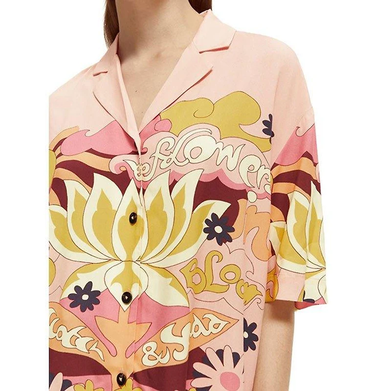 Women's Printed Camp Shirt