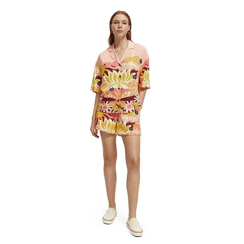 Women's Printed Camp Shirt