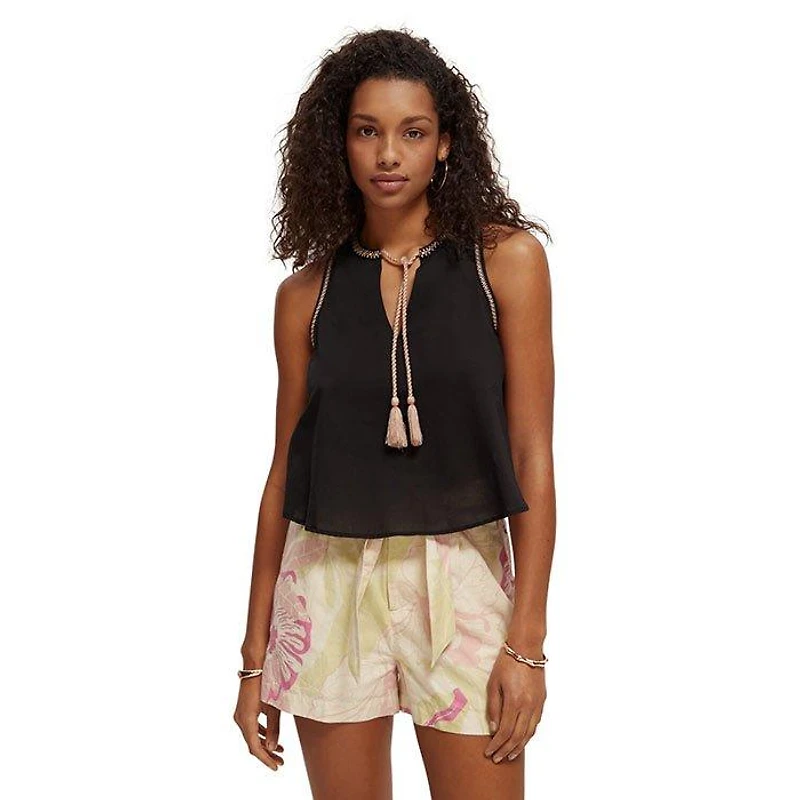 Women's Tassel Tie Tank Top